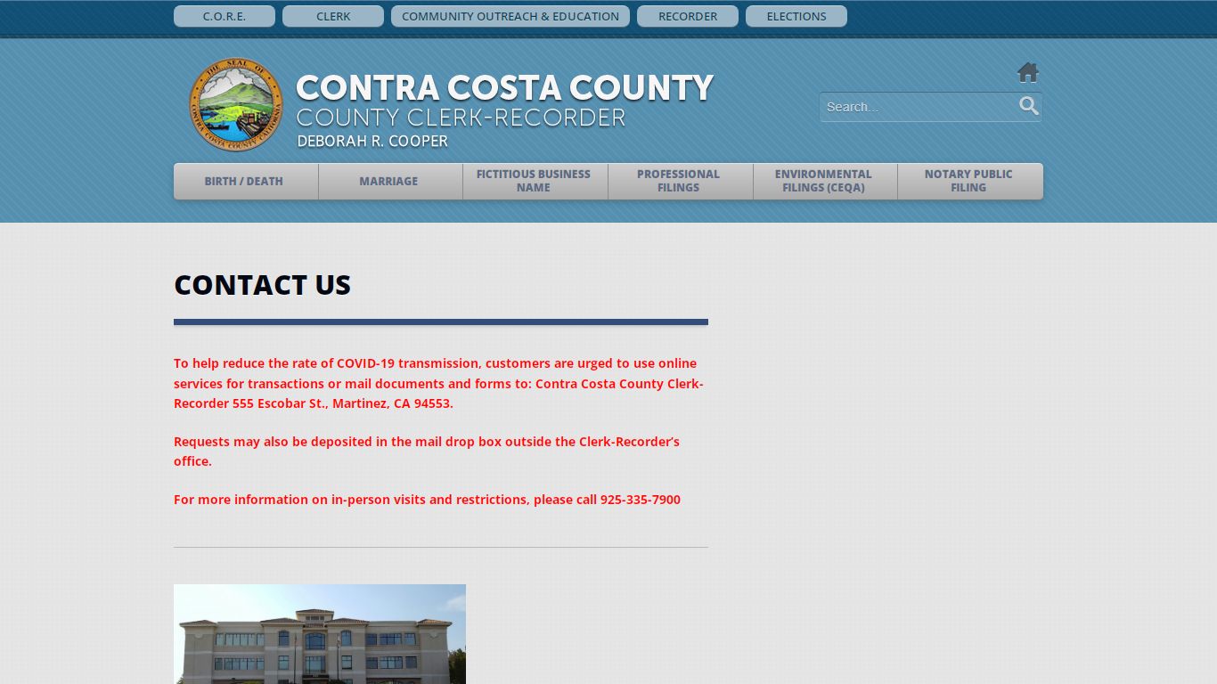 Contra Costa County, CA Clerk Recorder